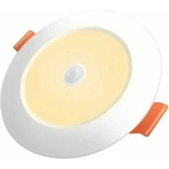 LED Recessed Spotlight, Recessed LED Downlight, 12W Warm White 3000K Human Body Induction LED Slim Downlight, Diameter 105mm