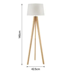 Poppy Tripod Floor Lamp - Natural -Home Lighting 12816482 4304833200836536