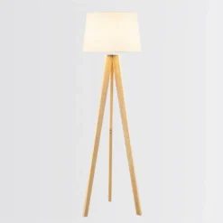Poppy Tripod Floor Lamp - Natural -Home Lighting 12816482 5054833200649462