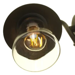 Lutec Cate E27 IP44 Outdoor Wall Lantern - Black With Rust Effect -Home Lighting 12819161 1704952656793757