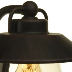 Lutec Cate E27 IP44 Outdoor Wall Lantern - Black With Rust Effect -Home Lighting 12819161 1754952656824828