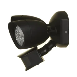 Lutec Shrimp Twin Head LED PIR Outdoor Wall Light - Black -Home Lighting 12819180 7854832983214574