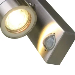 Lutec Rado Up/Down PIR Outdoor Wall Light - Stainless Steel -Home Lighting 12819275 1694952877424035