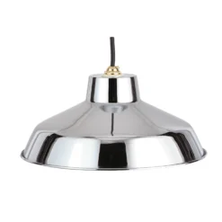 Retro Metal Easy Fit Pendant Light Shade - Chrome