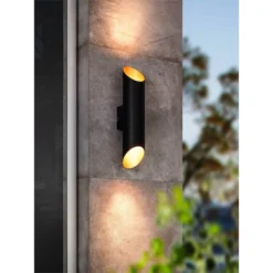 Eglo Agolada Outdoor LED Wall Light - Black & Copper -Home Lighting 12828401 1684832952568695