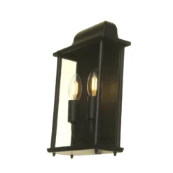 Lutec Holly Outdoor Wall Lantern - Black -Home Lighting 12840506 3554833193172040