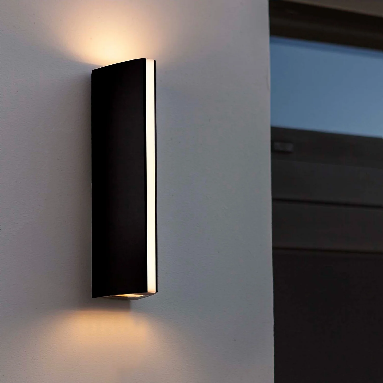Lutec Leo LED Up & Down Outdoor Wall Light - Anthracite 1 Lutec Leo LED Up & Down Outdoor Wall Light - Anthracite