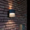 Lutec Lotus LED Up & Down Outdoor Wall Light - Anthracite