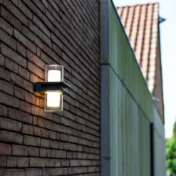 Lutec Tango LED Up & Down Outdoor Wall Light - Anthracite -Home Lighting 12840635 1674952682956661