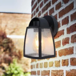 Lutec Kelsey Outdoor Wall Lantern - Black
