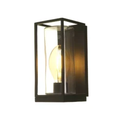 Lutec Flair Flush Outdoor Wall Light - Black -Home Lighting 12840647 1194833194544990