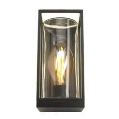 Lutec Flair Flush Outdoor Wall Light - Black -Home Lighting 12840647 2104833194484918