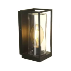 Lutec Flair Flush Outdoor Wall Light - Black -Home Lighting 12840647 6404833194730840