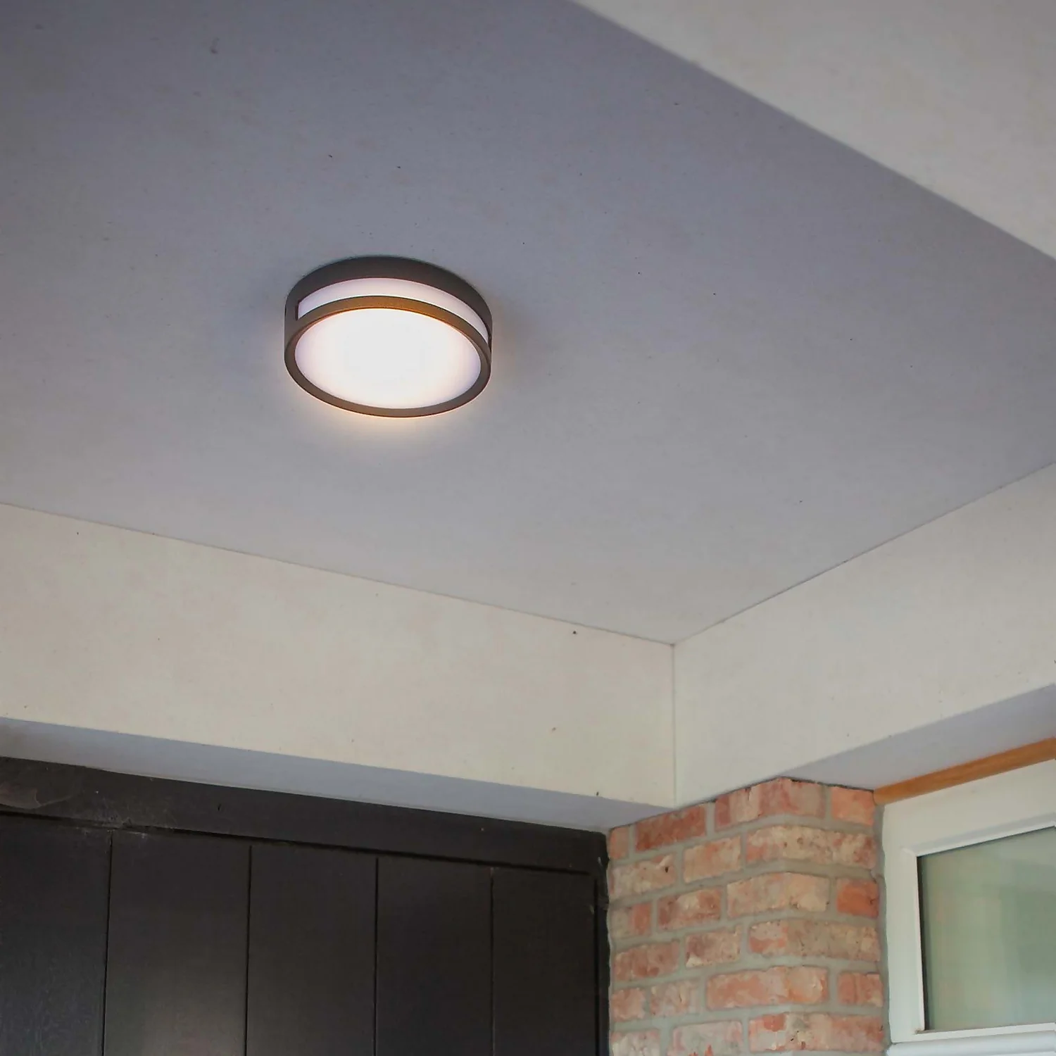 Lutec Rola LED Outdoor Bulkhead Light - Anthracite 3 Lutec Rola LED Outdoor Bulkhead Light - Anthracite - Image 3