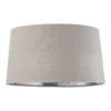House Beautiful Samet Velvet Drum Shade - Grey - 45cm