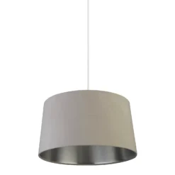 House Beautiful Samet Velvet Drum Shade - Grey - 45cm -Home Lighting 12882892 1664861119865239
