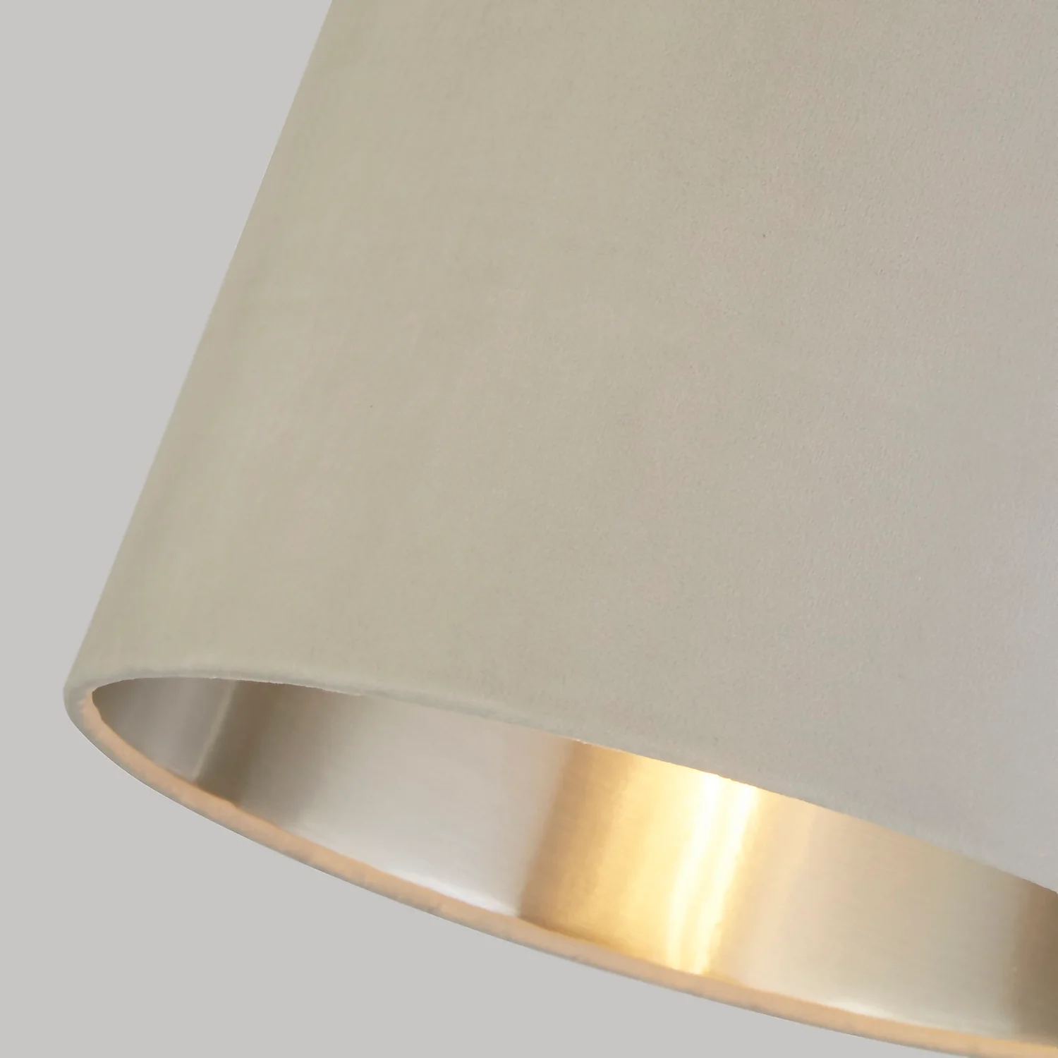 House Beautiful Samet Velvet Drum Shade - Grey - 30cm 5 House Beautiful Samet Velvet Drum Shade - Grey - 30cm - Image 5