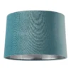 House Beautiful Samet Velvet Drum Shade - Duck Egg - 30cm