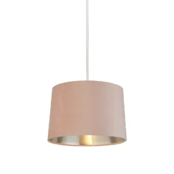 House Beautiful Samet Velvet Drum Shade - Pink - 30cm -Home Lighting 12882905 1534861162870686