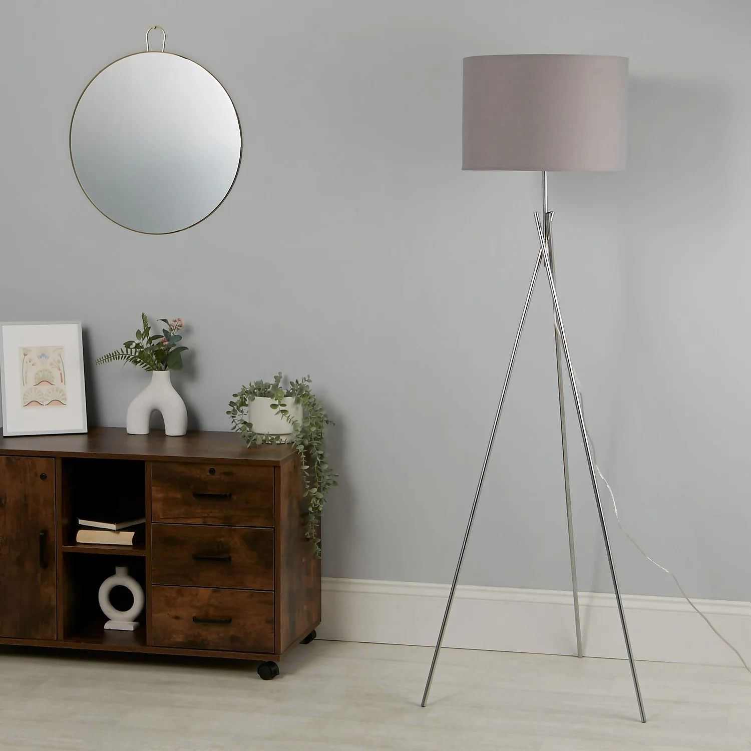 Bella Tripod Floor Lamp - Grey 3 Bella Tripod Floor Lamp - Grey - Image 3