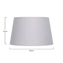 Clyde Grey Taper Shade - 30cm -Home Lighting 13139372 1424900552337667