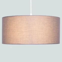 Clyde Charcoal Drum Shade With Diffuser - 45cm -Home Lighting 13139382 1464900551312186