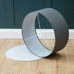 Clyde Charcoal Drum Shade With Diffuser - 45cm -Home Lighting 13139382 8384944148038129