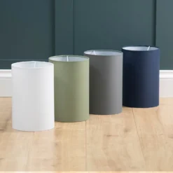 Clyde Charcoal Cylinder Shade - 16cm -Home Lighting 13139383 4244944147934194