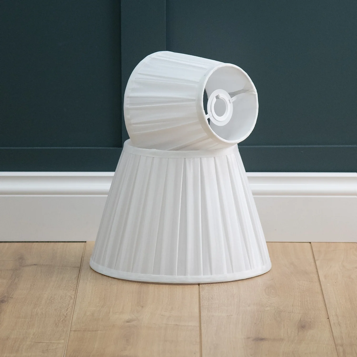 Raye White Pleated Taper Silk Shade - 20cm 6 Raye White Pleated Taper Silk Shade - 20cm - Image 6