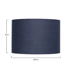 Clyde Navy Drum Shade - 30cm -Home Lighting 13139386 1844900552003728