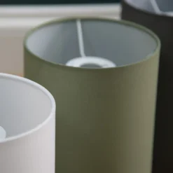 Clyde White Cylinder Shade - 16cm -Home Lighting 13139387 9974944148564659