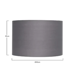 Clyde Charcoal Drum Shade - 30cm -Home Lighting 13139390 1654900551832761