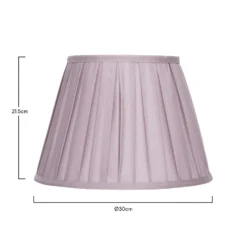 Raye Fig Pleated Taper Silk Shade - 30cm -Home Lighting 13139391 2314900556793981