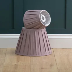 Raye Fig Pleated Taper Silk Shade - 30cm -Home Lighting 13139391 4084944148113660