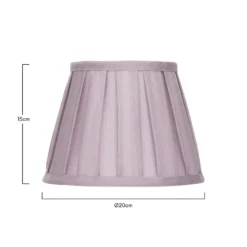 Raye Fig Pleated Taper Silk Shade - 20cm -Home Lighting 13139393 1544900556067954