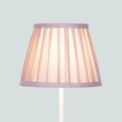 Raye Fig Pleated Taper Silk Shade - 20cm -Home Lighting 13139393 1674900556007315