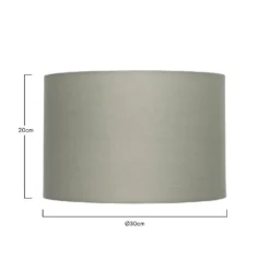 Clyde Sage Drum Shade - 30cm -Home Lighting 13139395 7854900552015512