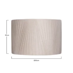 Raye Champagne Drum Pleated Silk Shade - 30cm -Home Lighting 13139396 1594900555354710