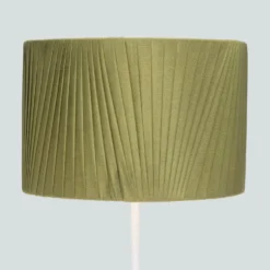 Raye Olive Drum Pleated Silk Shade - 30cm -Home Lighting 13139397 5224900555544280