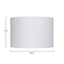 Clyde White Drum Shade - 30cm 10 Clyde White Drum Shade - 30cm -Home Lighting 13139398 7414900551813780