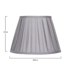 Raye Dove Pleated Taper Silk Shade - 30cm -Home Lighting 13139400 1834900556786931
