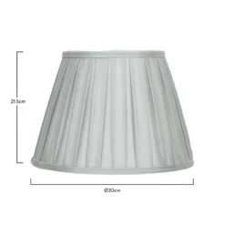 Raye Duck Egg Pleated Taper Silk Shade - 30cm -Home Lighting 13139401 2144900556804553