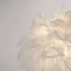 Hattie Feather Table Lamp - White -Home Lighting 13157965 5394911166901643