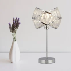 Dita 2 Band Chrome Table Lamp -Home Lighting 13157966 5564936869583803