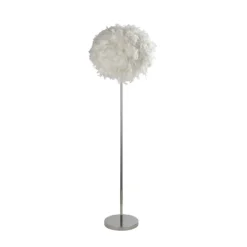 Hattie Feather Floor Lamp - White -Home Lighting 13157970 1724958397113883