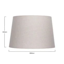 Finn Taper Natural Linen Shade - 40cm -Home Lighting 13191232 1184900555123194