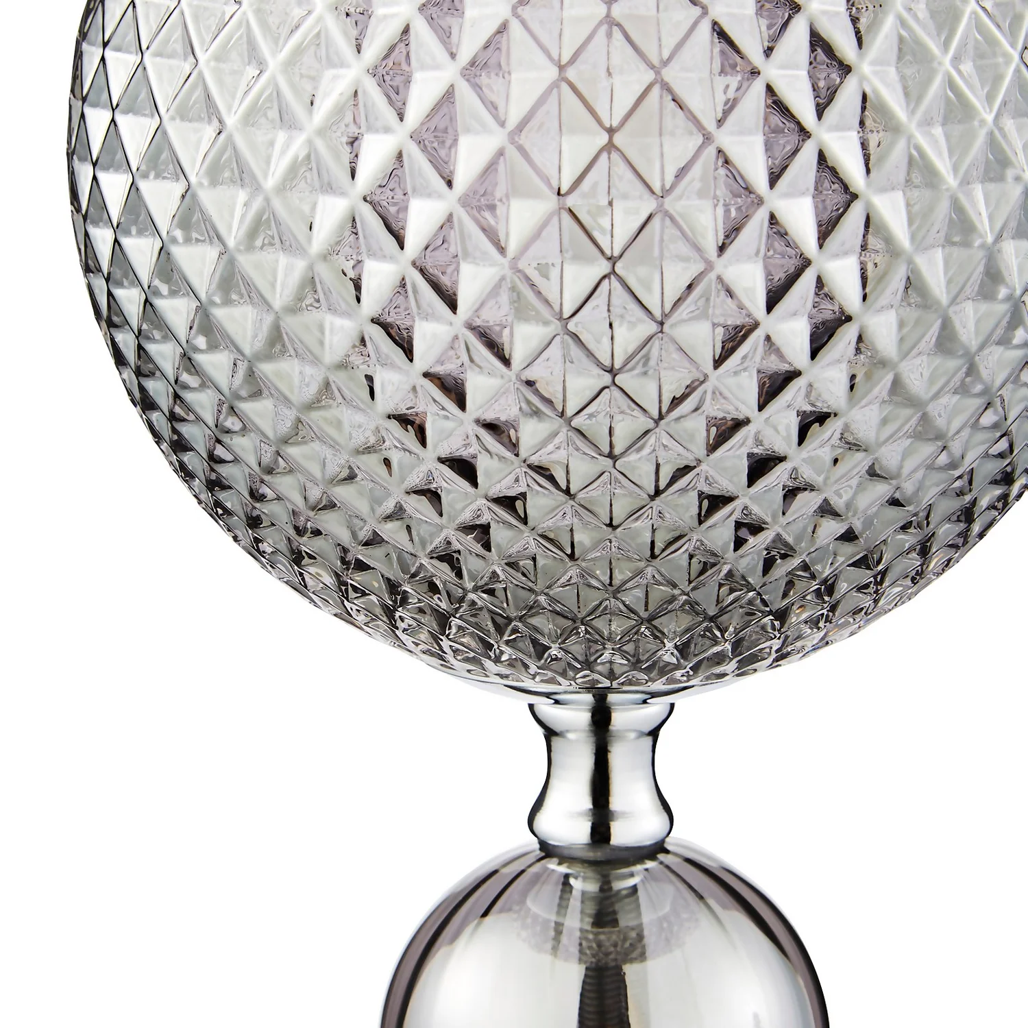 Safi Glass Table Lamp - Chrome Smoke 4 Safi Glass Table Lamp - Chrome Smoke - Image 4