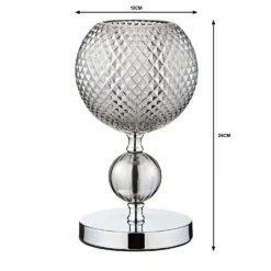 Safi Glass Table Lamp - Chrome Smoke 10 Safi Glass Table Lamp - Chrome Smoke -Home Lighting 13208315 1104909895139363