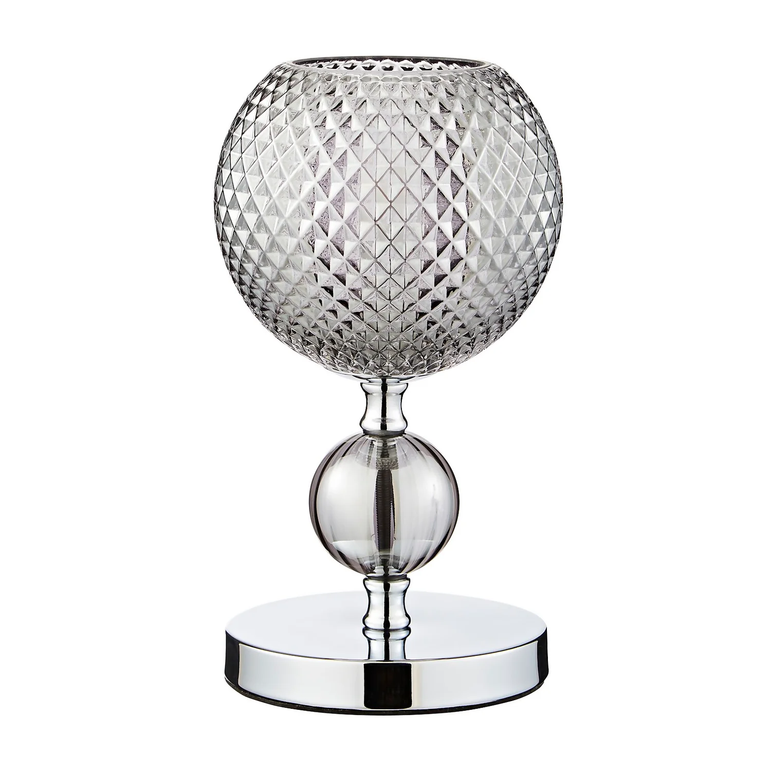 Safi Glass Table Lamp - Chrome Smoke 3 Safi Glass Table Lamp - Chrome Smoke - Image 3