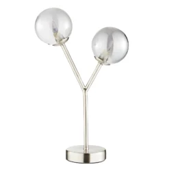 Orb 2 Light Table Lamp - Nickel Smoke 8 Orb 2 Light Table Lamp - Nickel Smoke -Home Lighting 13208328 4334896913519545